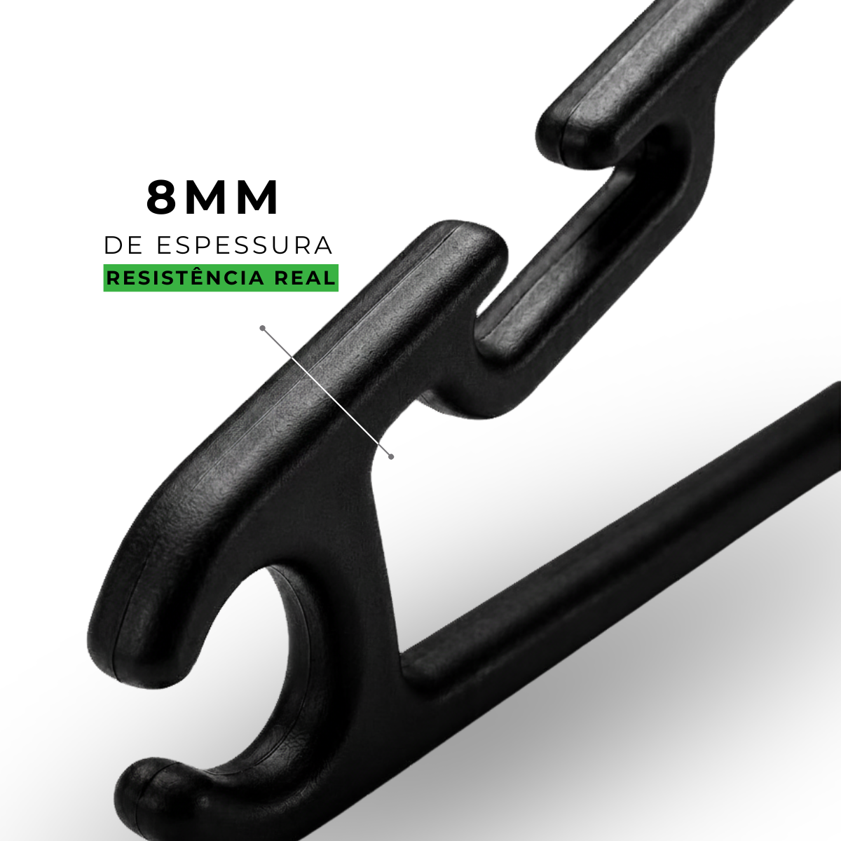 Kit Cabides Adulto Preto Reforçado - 38cm
