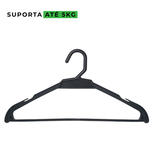 Kit Cabide Adulto Preto Grande - 42cm