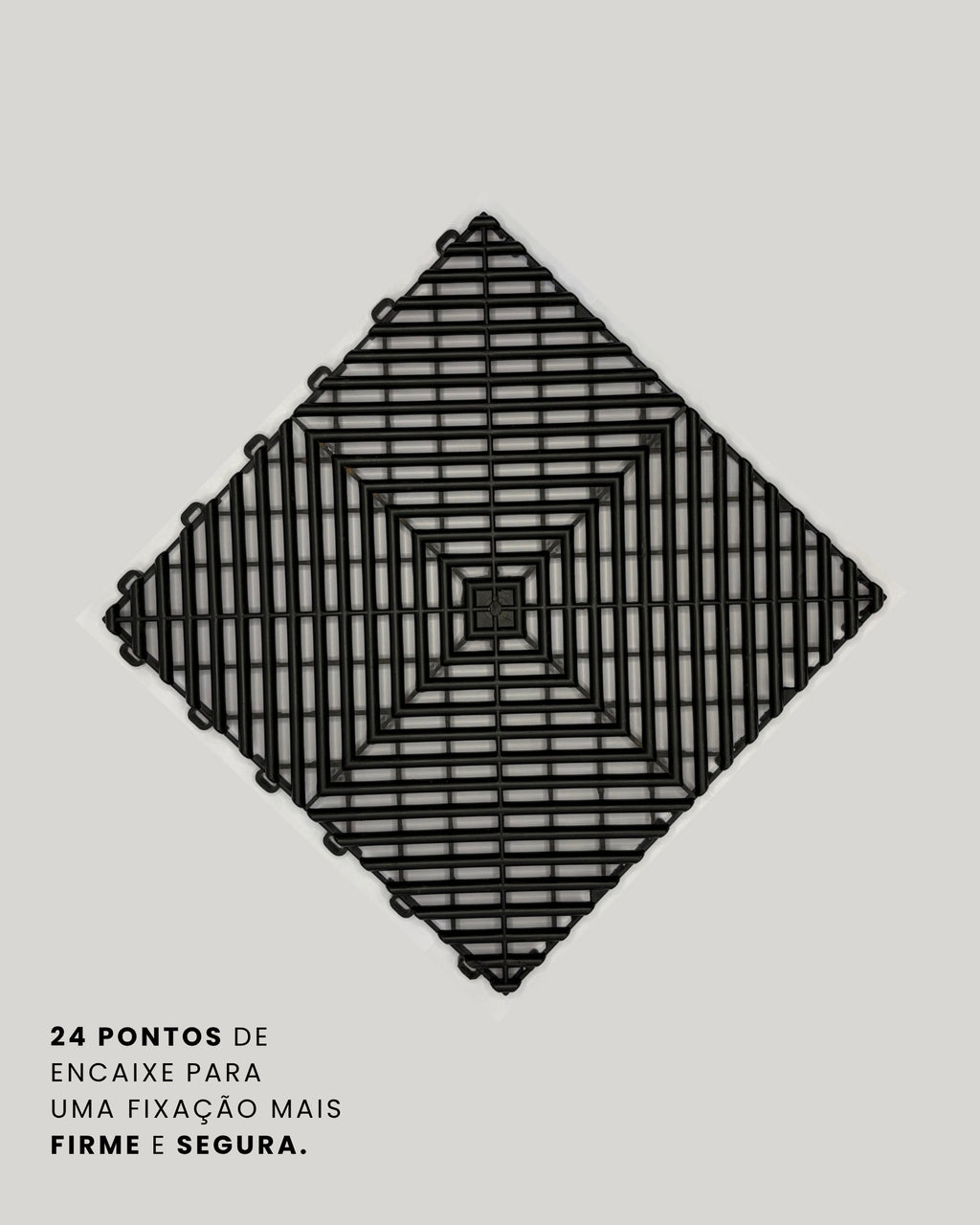 Kit Pisos Modulares Plástico Fácil Instalação Antiderrapante Automotivo - 30x30cm