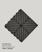 Kit Pisos Modulares Plástico Fácil Instalação Antiderrapante Automotivo - 30x30cm