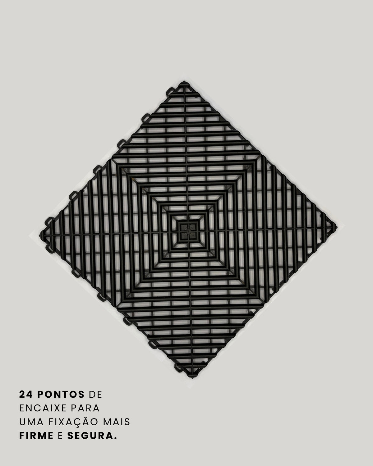 Kit Pisos Modulares Plástico Fácil Instalação Antiderrapante Automotivo - 30x30cm