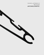 Cabides 38cm Adulto Preto Reforçado Antideslizante Resistente Cavas Laterais