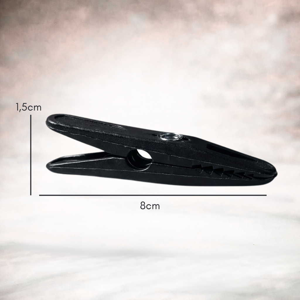 Kit Presilha/Prendedor Preto para Cabides