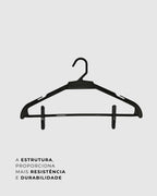 Presilha Plástica 8cm Prendedor para Cabides Organizar Closet Resistente Guarda-Roupa ou Araras