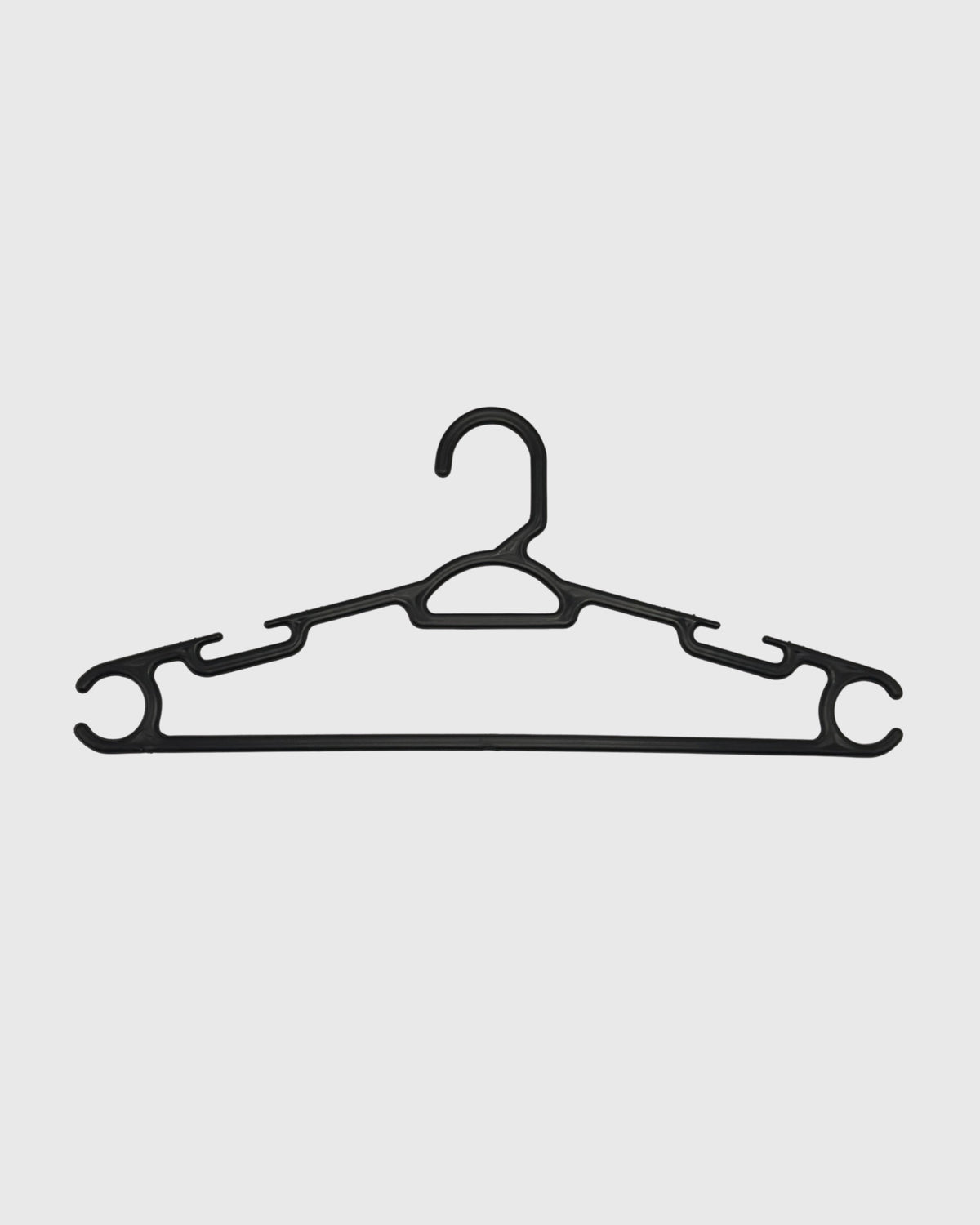 Cabides 38cm Adulto Preto Reforçado Antideslizante Resistente Cavas Laterais