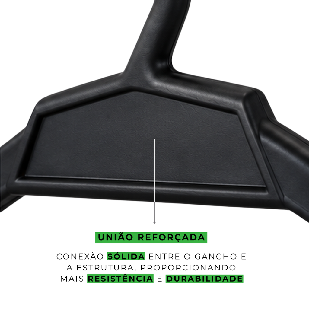 Kit Cabide Adulto Preto Grande - 42cm