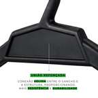 Kit Cabide Adulto Preto Grande - 42cm