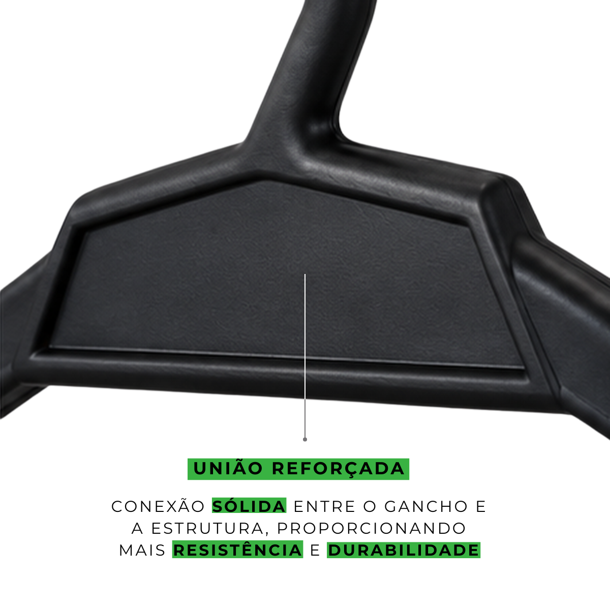 Kit Cabide Adulto Preto Grande - 42cm