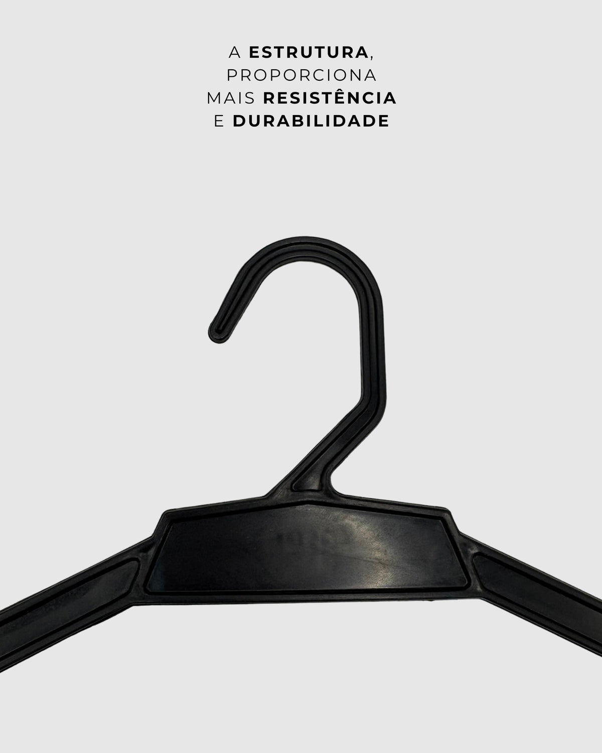 Cabide 42cm Organizador Adulto Robusto Preto Grande Firme Suporta até 5kg de Roupas