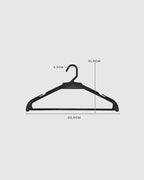 Cabide 42cm Organizador Adulto Robusto Preto Grande Firme Suporta até 5kg de Roupas